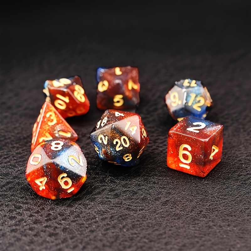 Board Game Master - 7pcs Dark Blue And Orange Starry