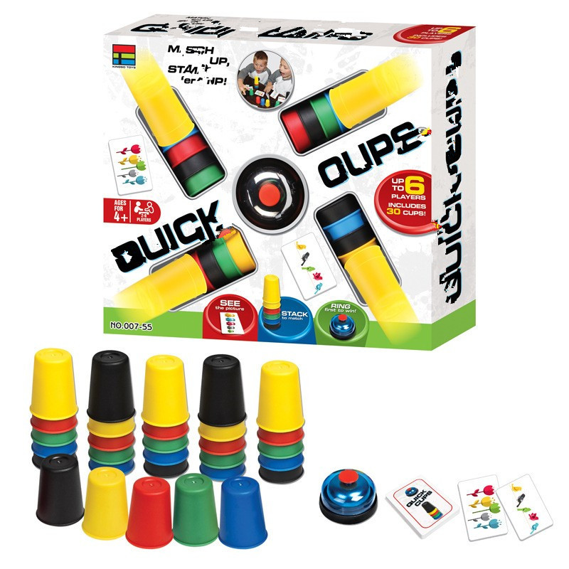 Board Game Quiz - Sports Stacking Cups Plastic Card Games