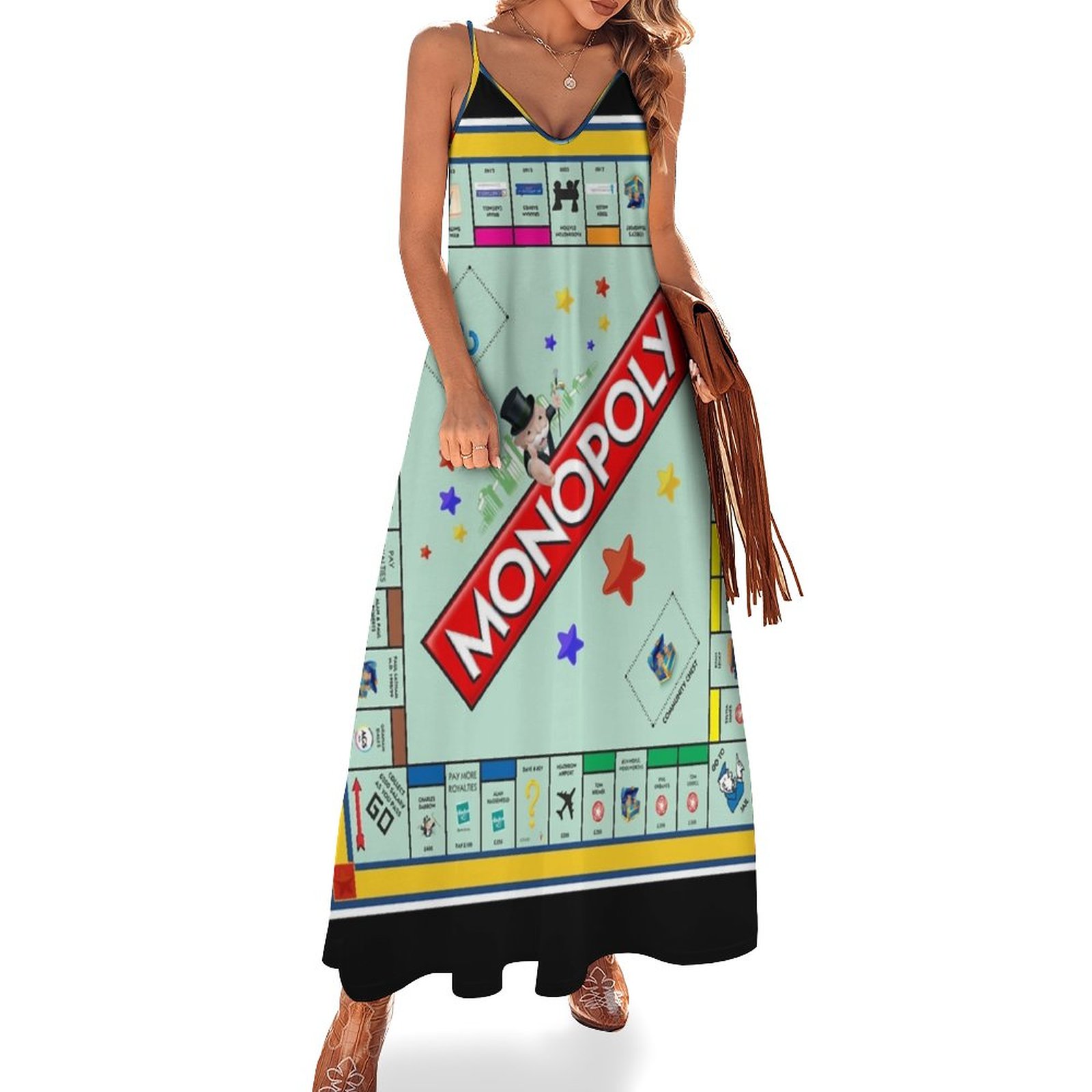 Board Game Monopoli - Monopoly Board Game Classic Sleeveless Dress