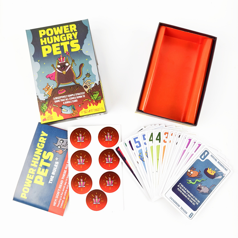 Board Game Quiz - Power Hungry Pets Card Game Board