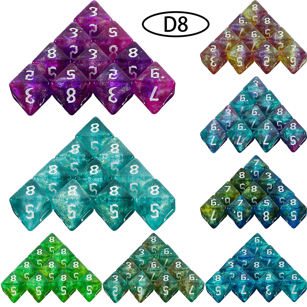 Board Game Pandemic - D8 Mixed Colours Polyhedral Dice 8