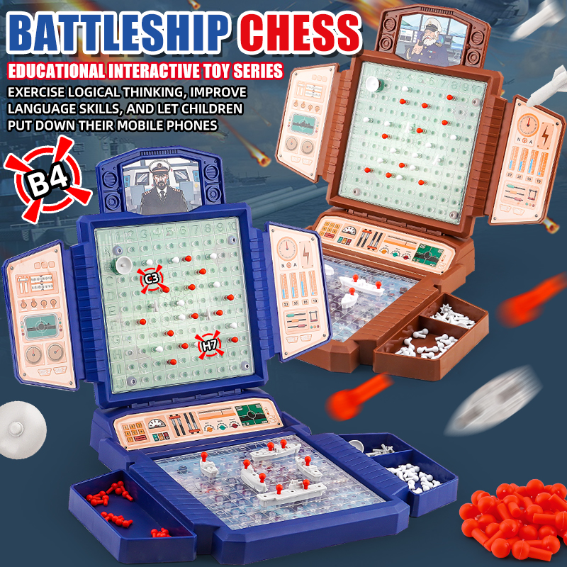 Board Game With Questions - Puzzle Children'S Naval Battle Battleship Chess