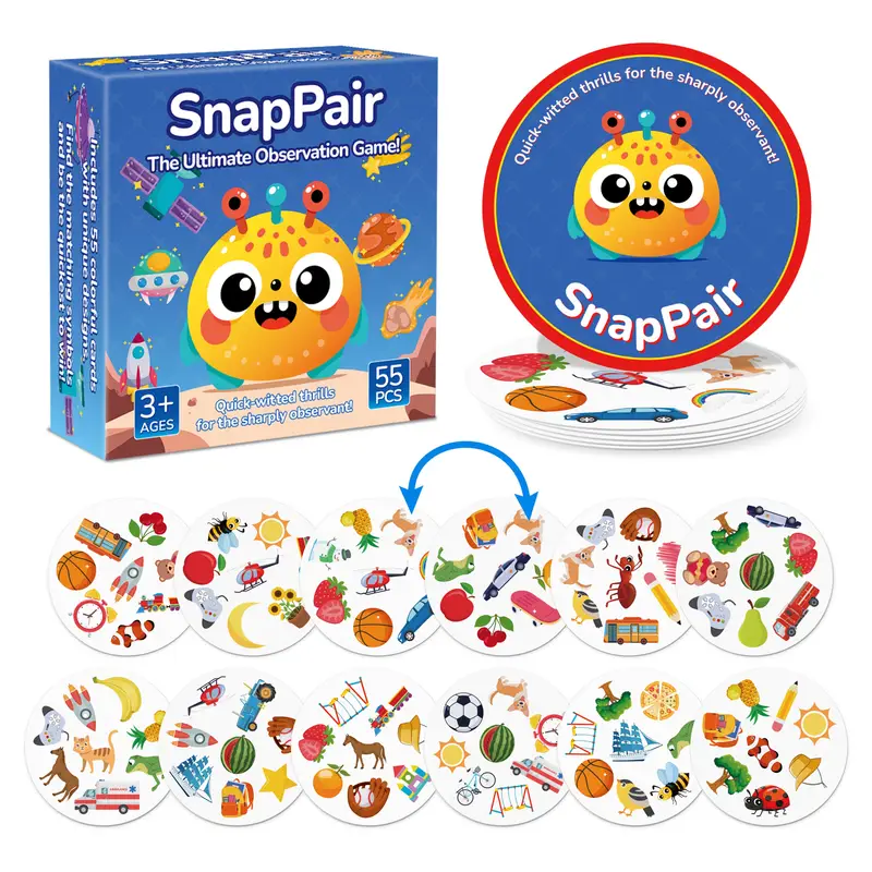 Board Game Quiz - Matching game, includes 55 cards, a