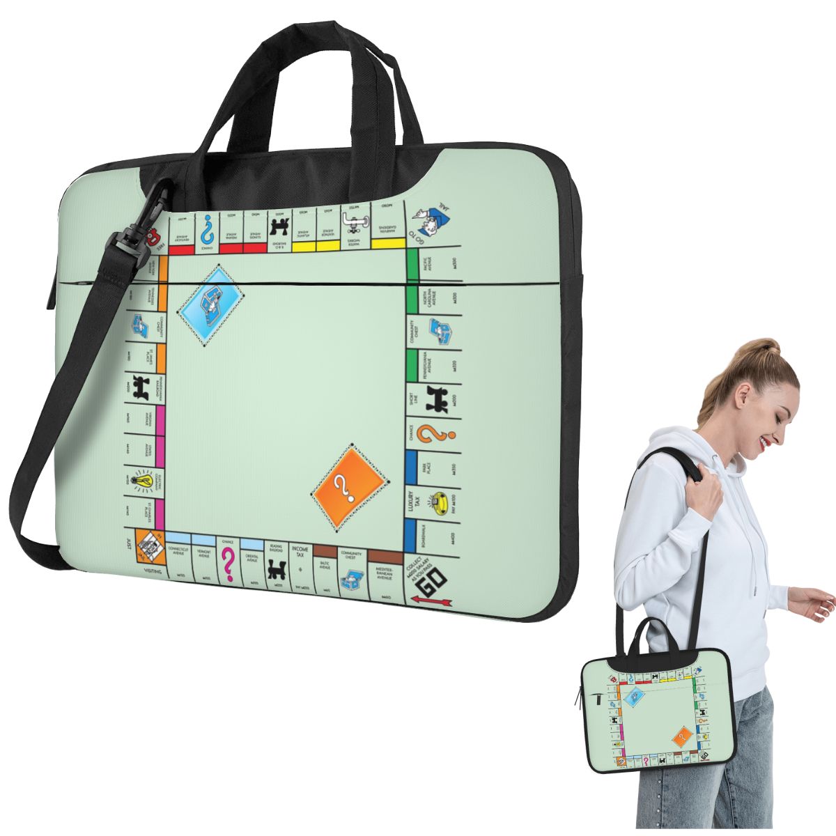 Board Game Monopoli - Board Game Board- Monopoly Laptop Bag