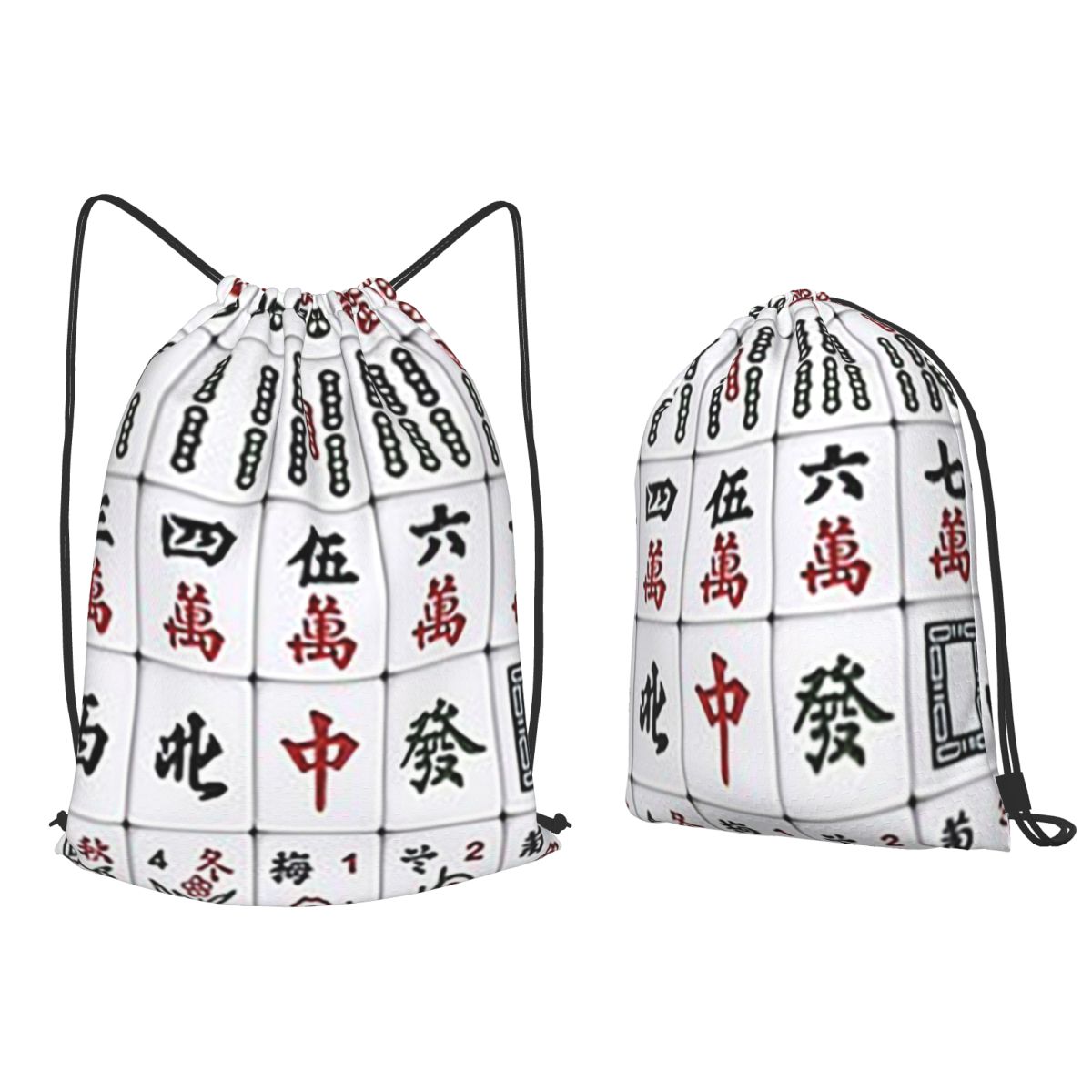 Mahjong Tile Pattern Backpacks – Tile Bag Drawstring Bewertung und Preis