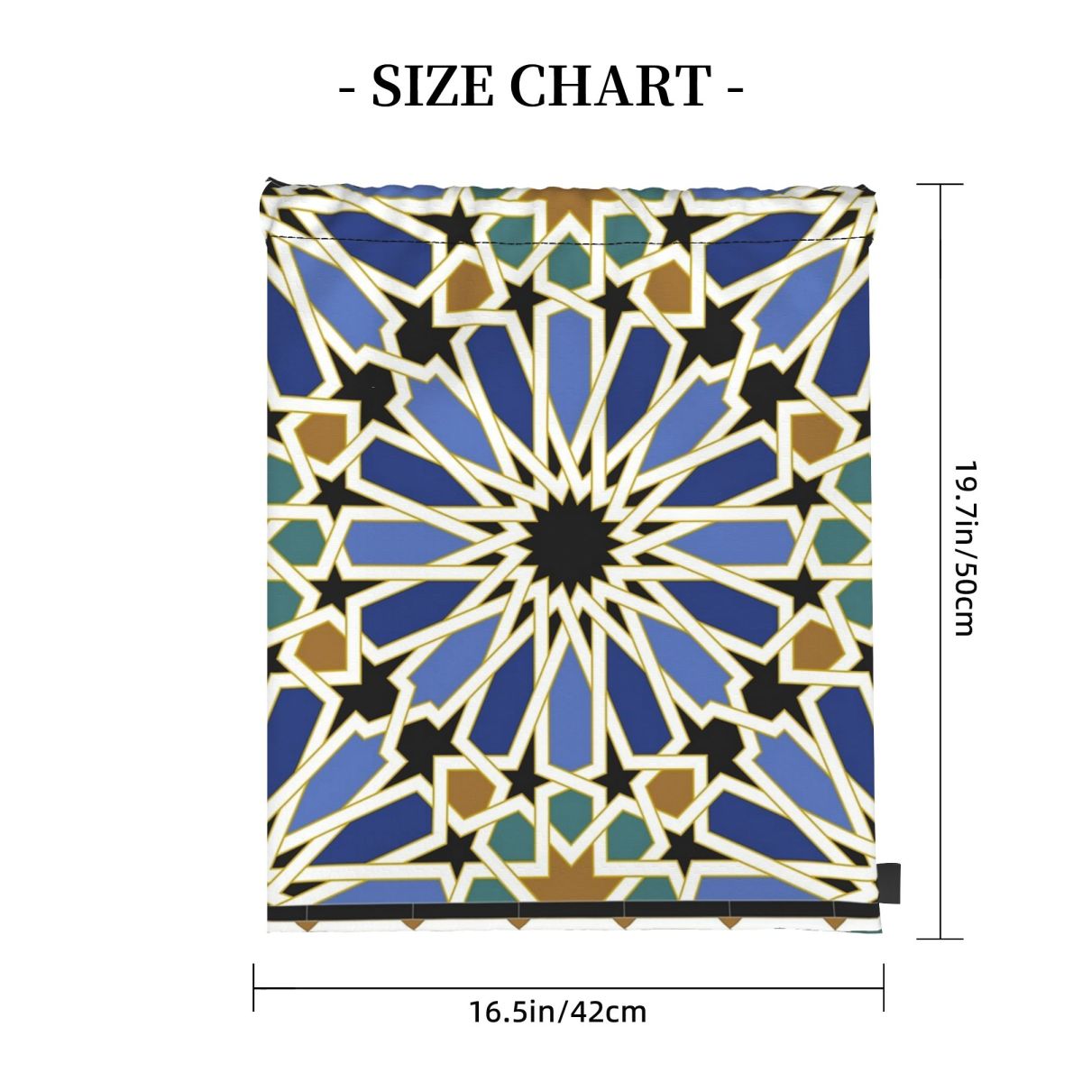 Arabic Tile I Backpacks Multi- – Tile Bag Drawstring Bewertung und Preis