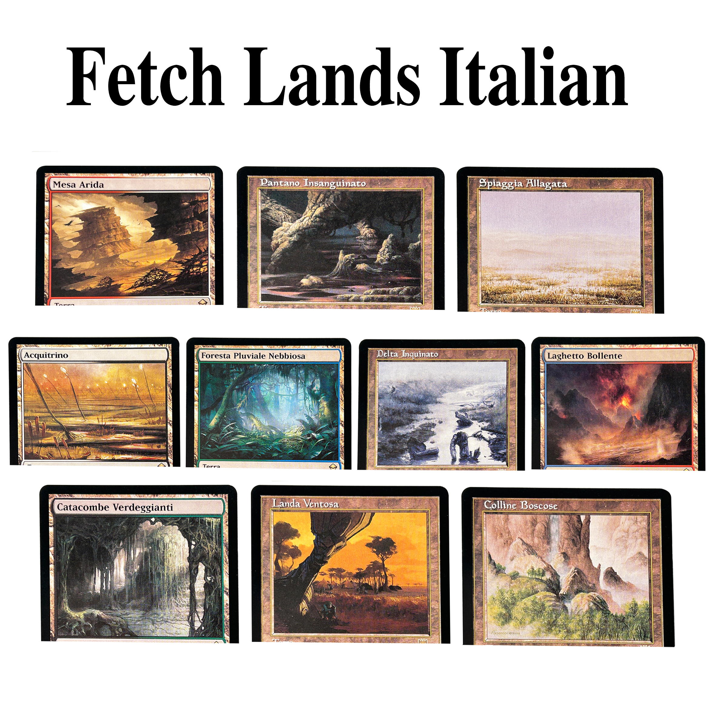 Italian FETCH LANDS SET Bloods – Board Game Zen Bewertung und Preis