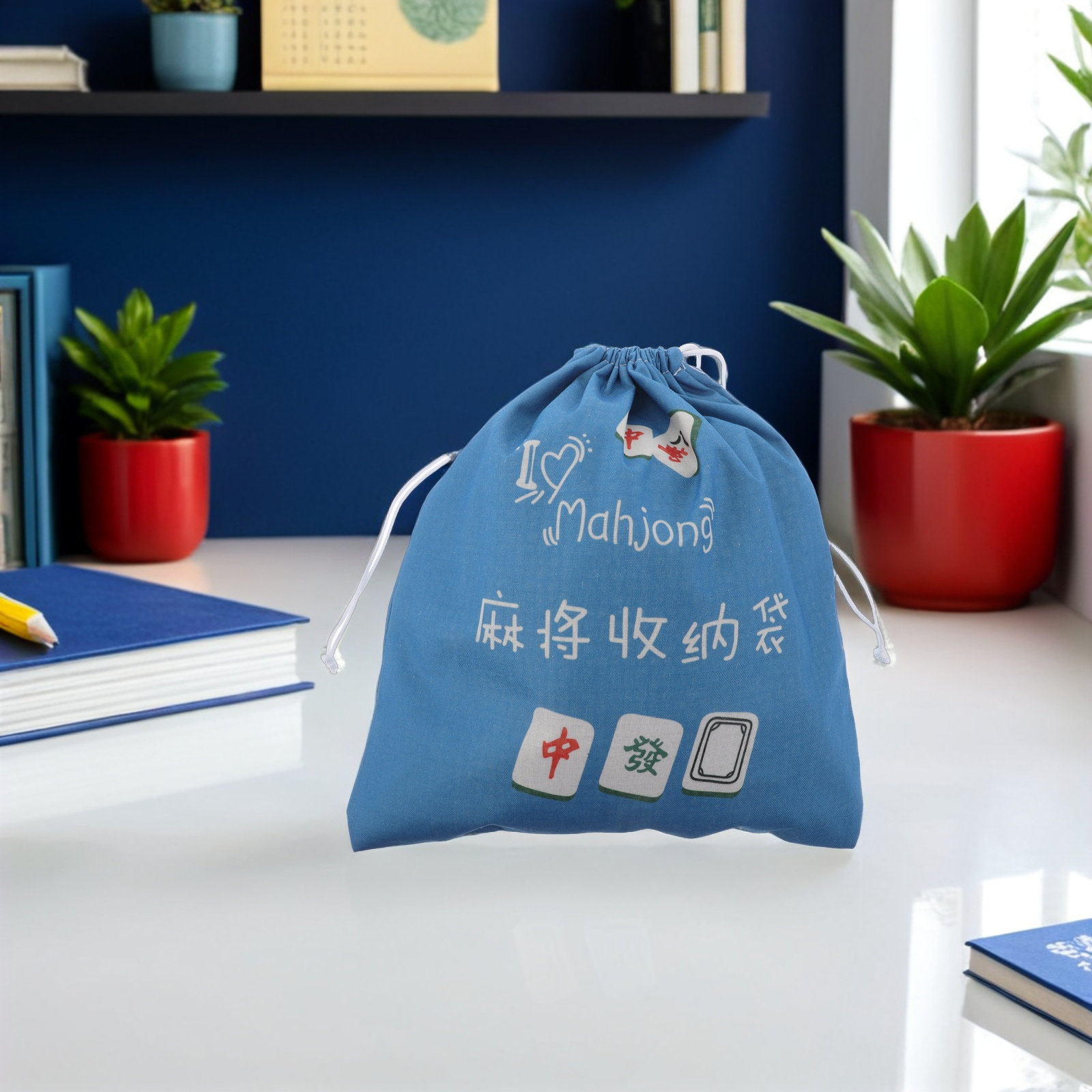 Fabric Mahjong Storage Pouch L – Tile Bag Drawstring Bewertung und Preis
