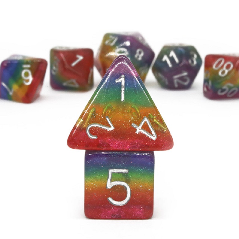 7Pcs/Set Polyhedral Rainbow Di – Board Game Pandemic Bewertung und Preis