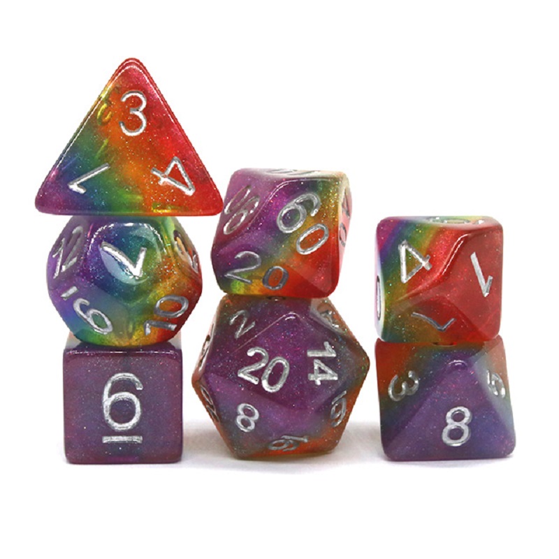 7Pcs/Set Polyhedral Rainbow Di – Board Game Pandemic Bewertung und Preis