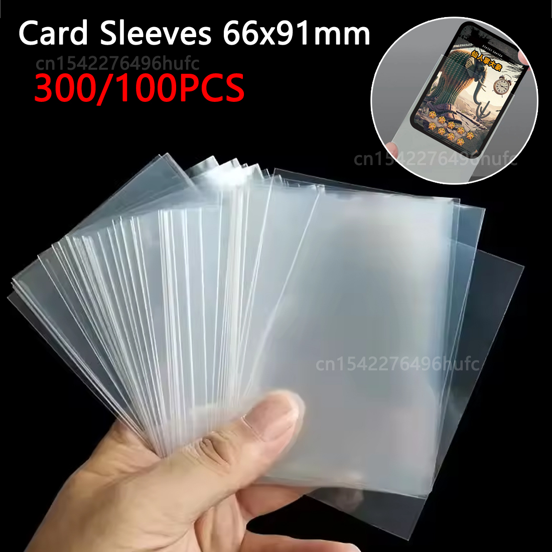 300/100Pcs 66*91mm Card Sleeve – Card Sleeves Protector Bewertung und Preis