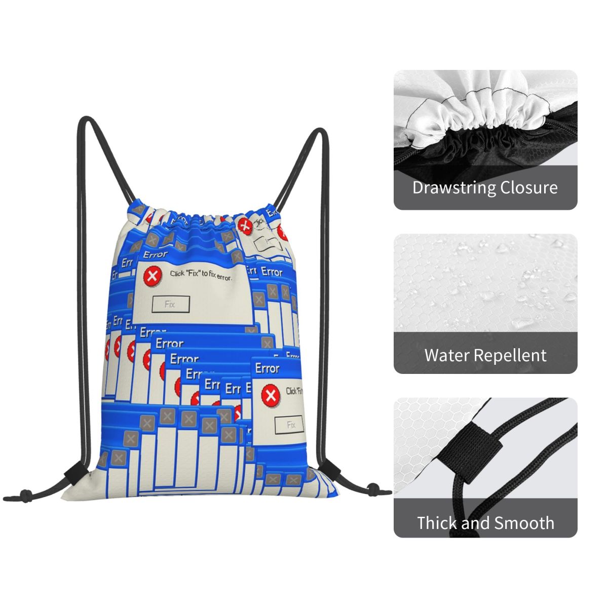 Windows Xp Error Tiled Backpac – Tile Bag Drawstring Bewertung und Preis