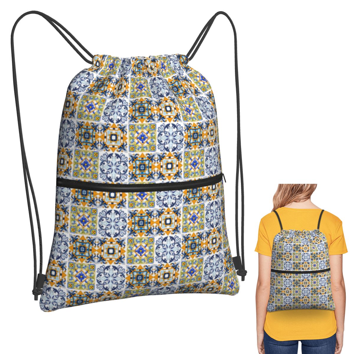 Copy Of Sicilian Tiles,mediter – Tile Bag Drawstring Bewertung und Preis