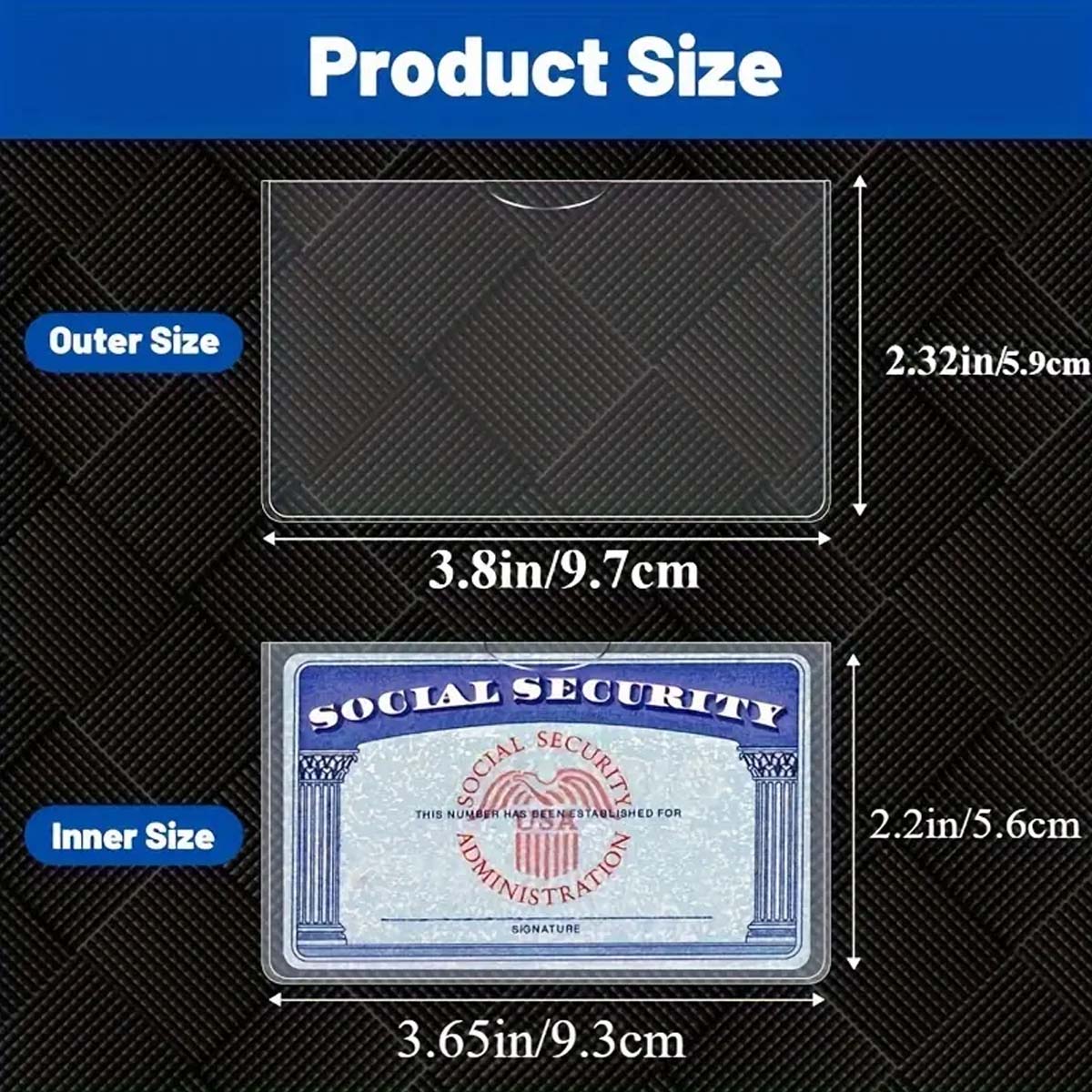 6/12Pcs PVC Social Security Ca – Card Sleeves Protector Bewertung und Preis