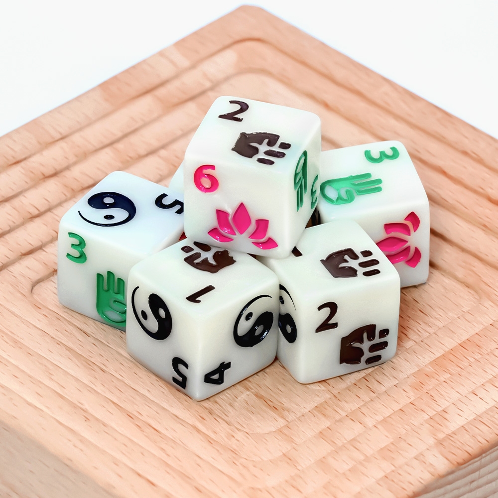 6pcs Zen-themed polyhedral dic – Board Game Zen Bewertung und Preis