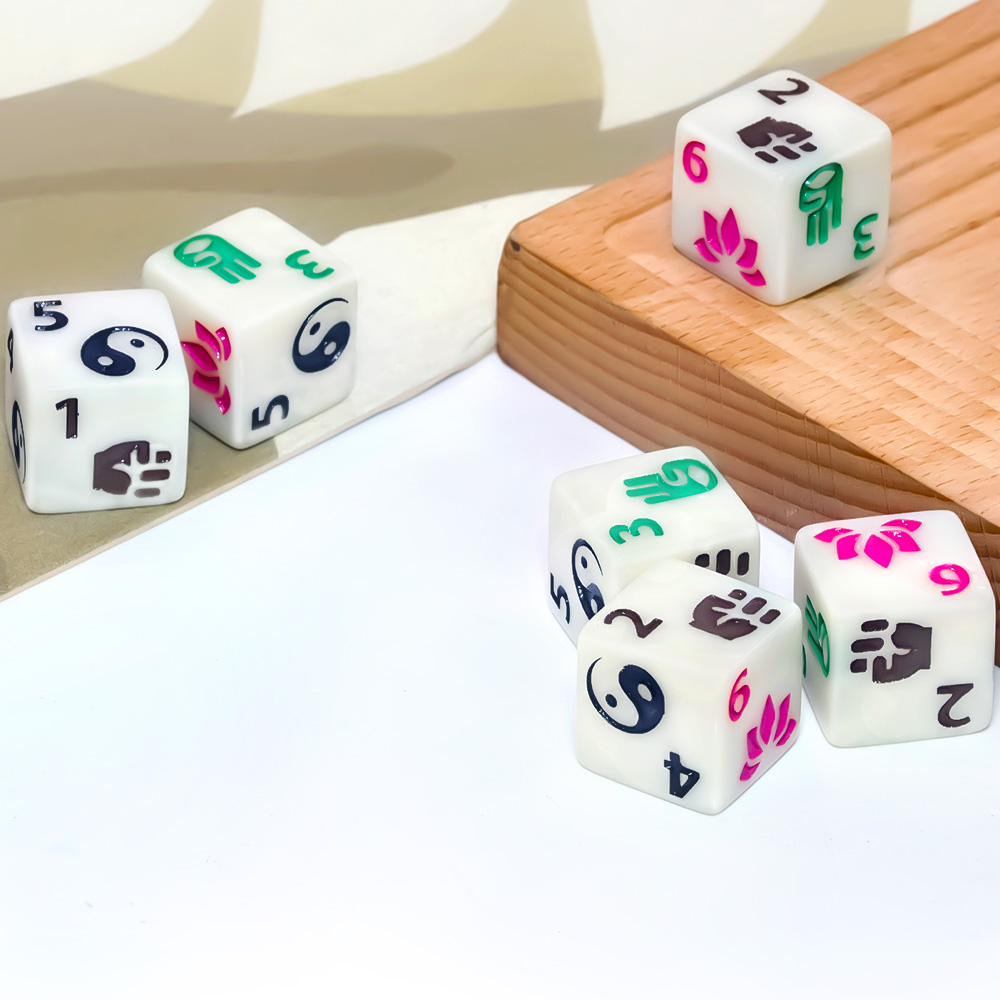 6pcs Zen-themed polyhedral dic – Board Game Zen Bewertung und Preis