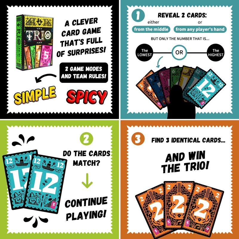Strategic Card Board Game TRIO – Board Game With Questions Bewertung und Preis