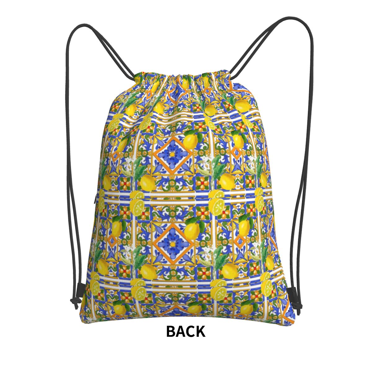 Summer ,Sicilian Tiles ,citrus – Tile Bag Drawstring Bewertung und Preis