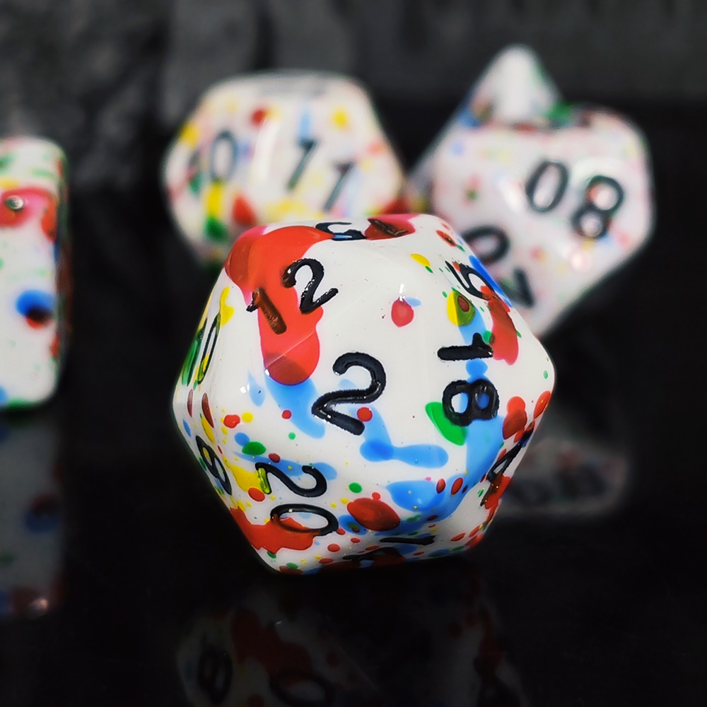Paint Splatter Dice Set - 7PCS – Board Game Pandemic Bewertung und Preis