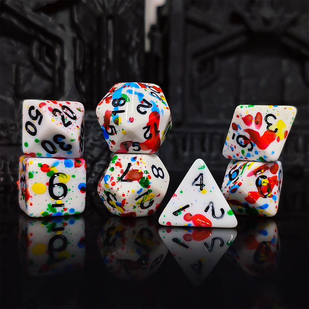 Paint Splatter Dice Set - 7PCS – Board Game Pandemic Bewertung und Preis