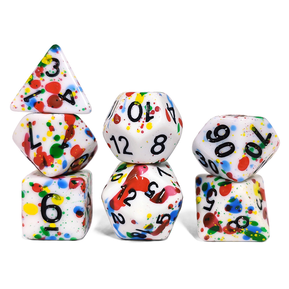 Paint Splatter Dice Set - 7PCS – Board Game Pandemic Bewertung und Preis