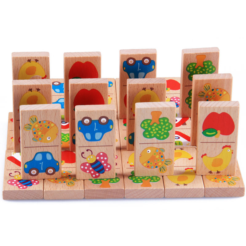28pcs Baby Wooden Domino Block – Board Game Monopoli Bewertung und Preis