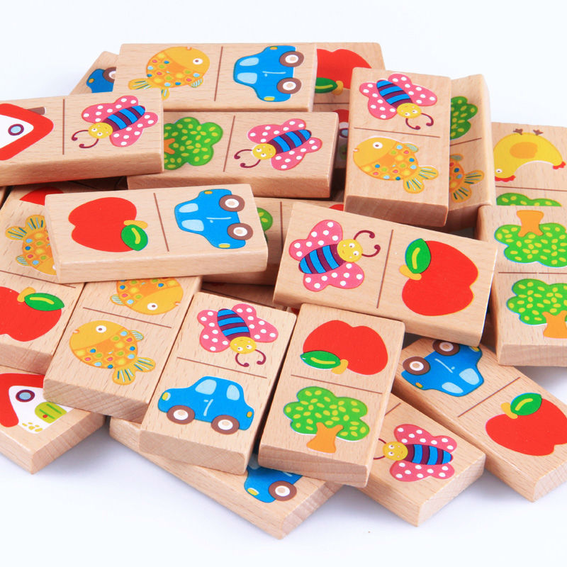 28pcs Baby Wooden Domino Block – Board Game Monopoli Bewertung und Preis