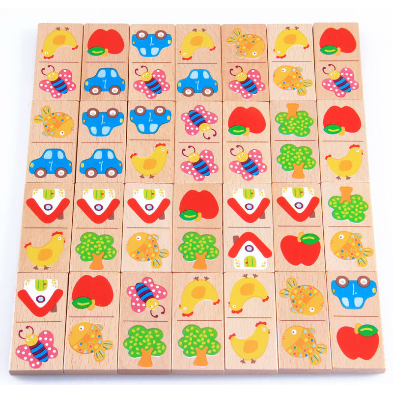 28pcs Baby Wooden Domino Block – Board Game Monopoli Bewertung und Preis