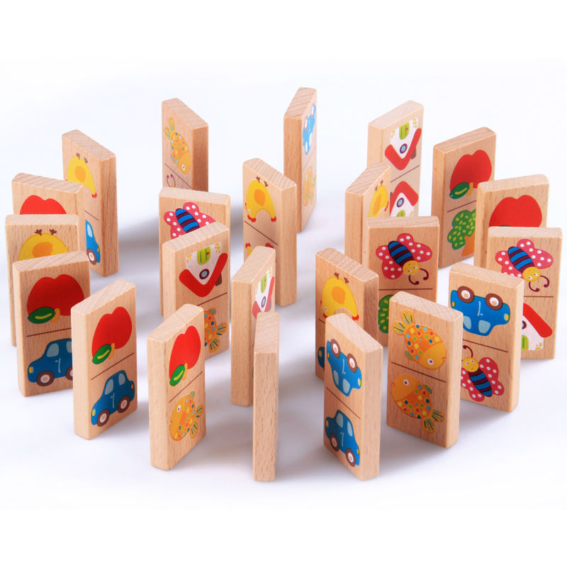 28pcs Baby Wooden Domino Block – Board Game Monopoli Bewertung und Preis