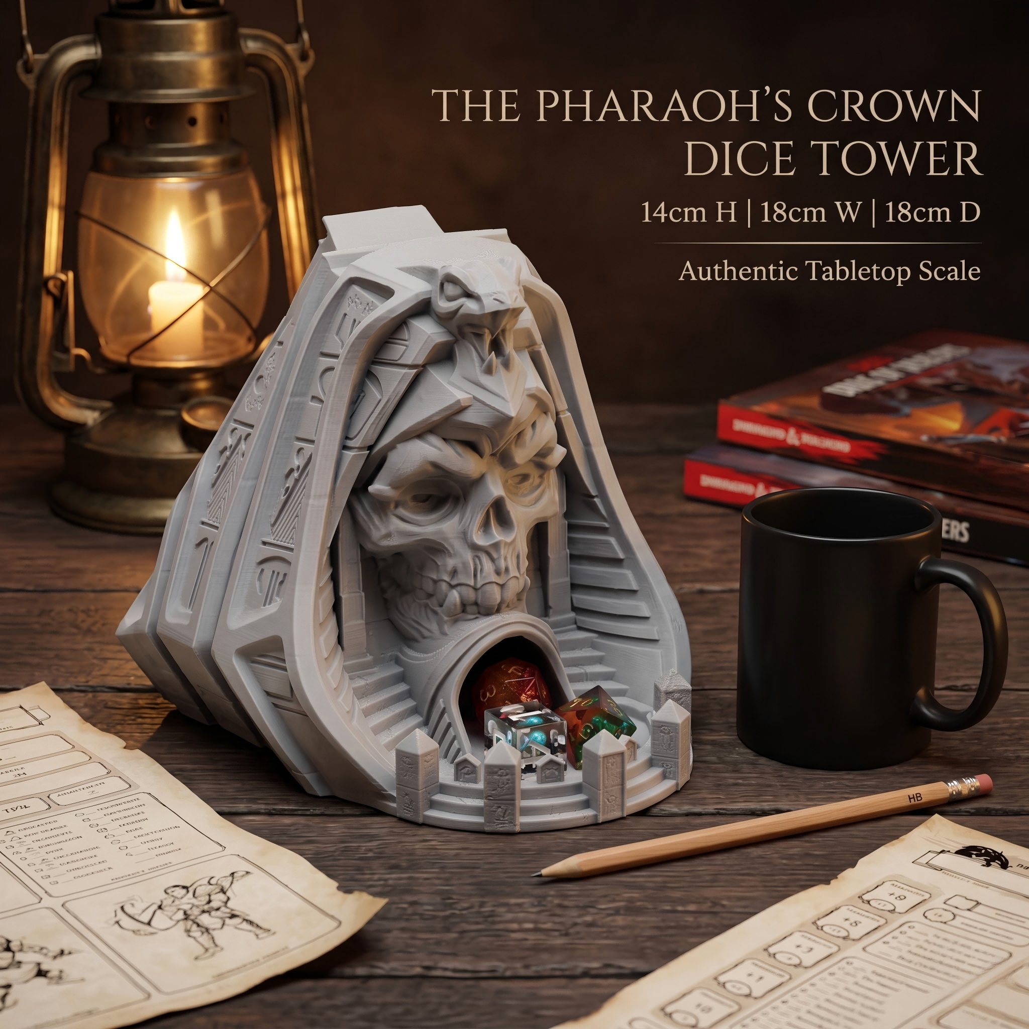 Pharaoh Skull Dice Tower - add – Board Game Movie Bewertung und Preis