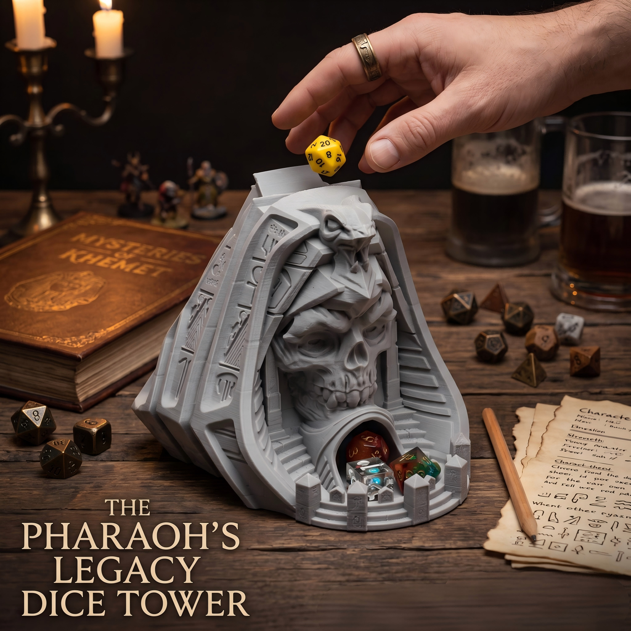 Pharaoh Skull Dice Tower - add – Board Game Movie Bewertung und Preis