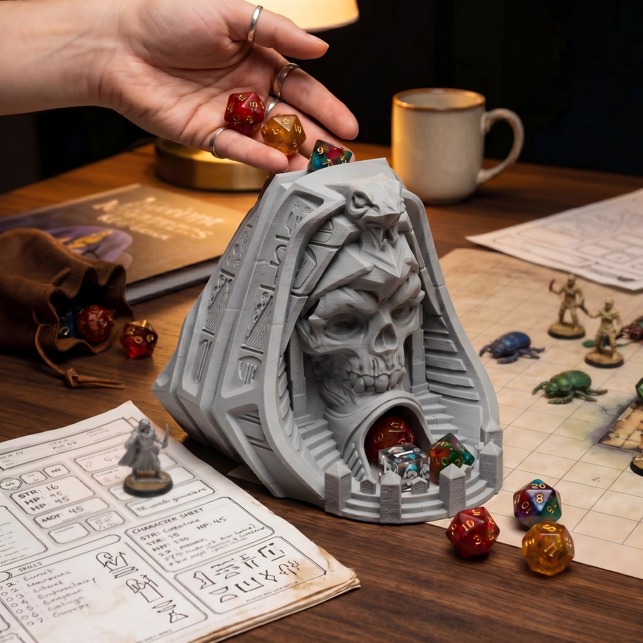 Pharaoh Skull Dice Tower - add – Board Game Movie Bewertung und Preis