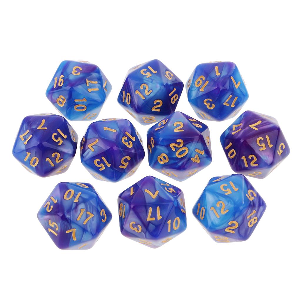 10pcs Polyhedral 20 Sided Dice – Board Game Digital Bewertung und Preis
