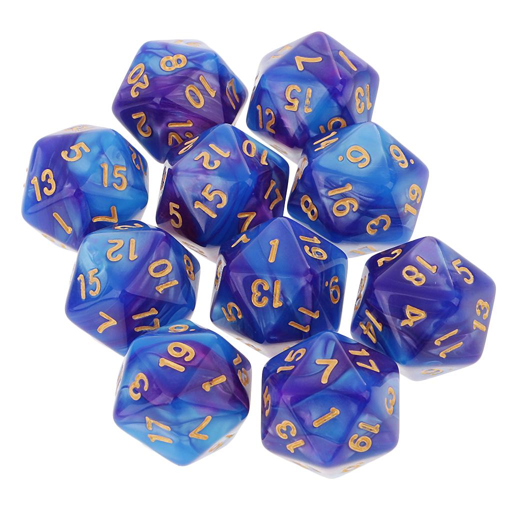 10pcs Polyhedral 20 Sided Dice – Board Game Digital Bewertung und Preis