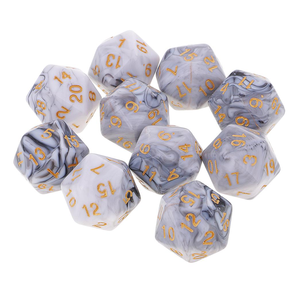10pcs Polyhedral 20 Sided Dice – Board Game Digital Bewertung und Preis