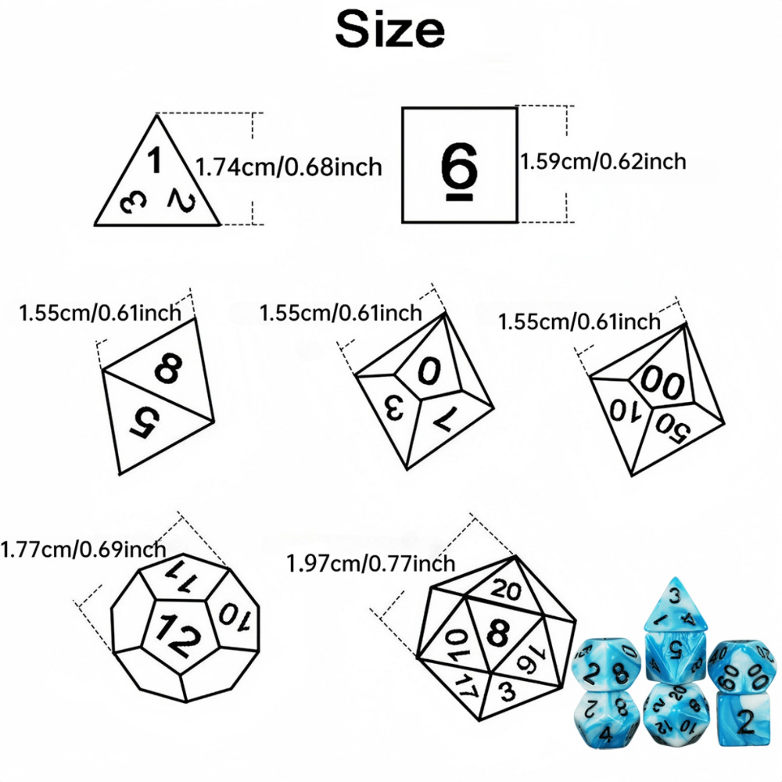 7pcs DND Dice Mixing Color Pol – Board Game Pandemic Bewertung und Preis