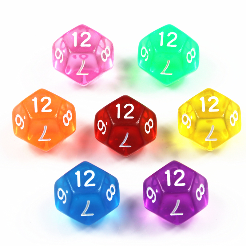 10Pcs 12 Sided Transparent Col – Board Game Digital Bewertung und Preis