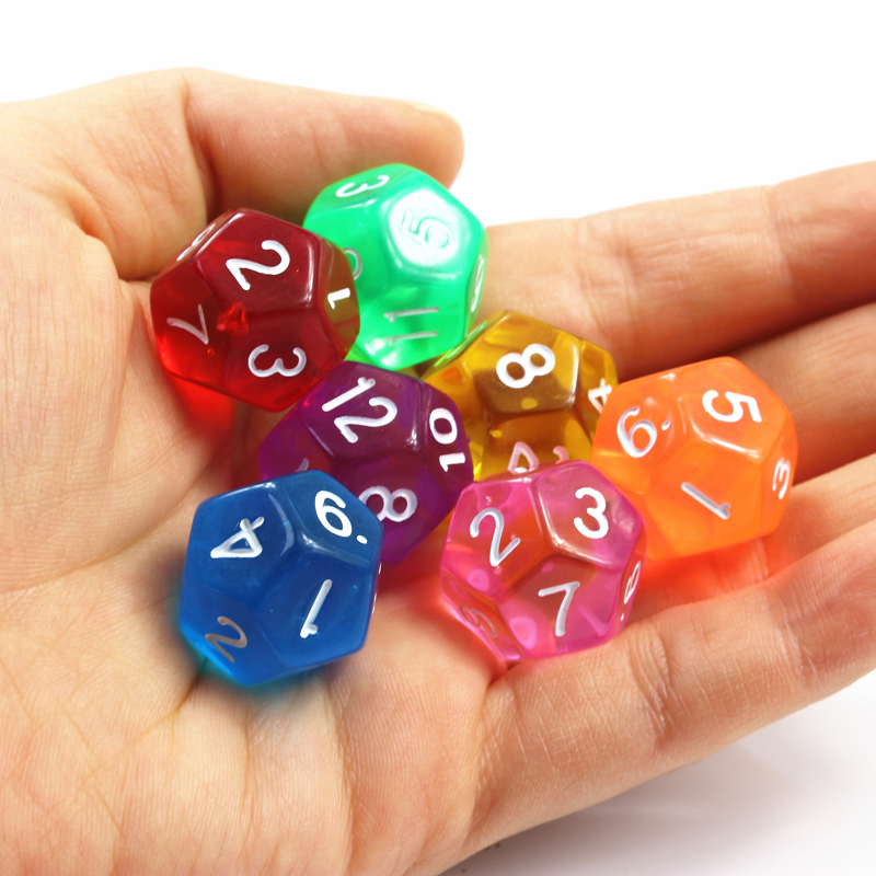 10Pcs 12 Sided Transparent Col – Board Game Digital Bewertung und Preis