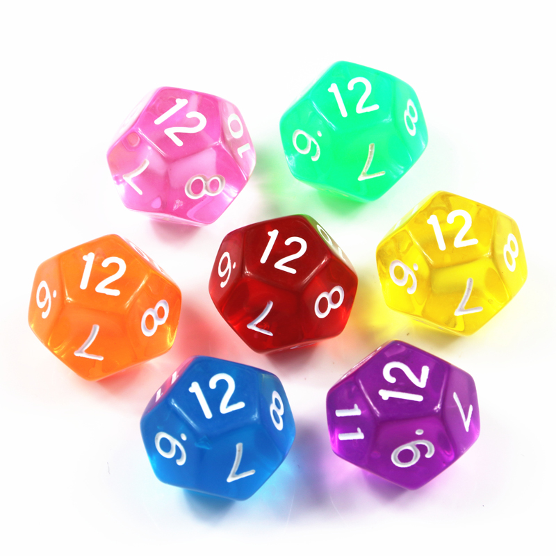 10Pcs 12 Sided Transparent Col – Board Game Digital Bewertung und Preis