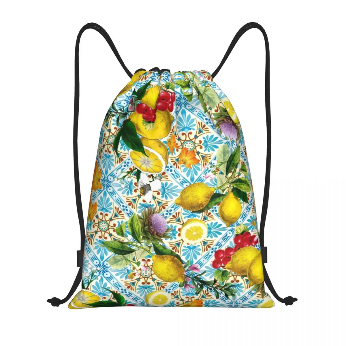 Sicilian Lemons And Romantic T – Tile Bag Drawstring Bewertung und Preis