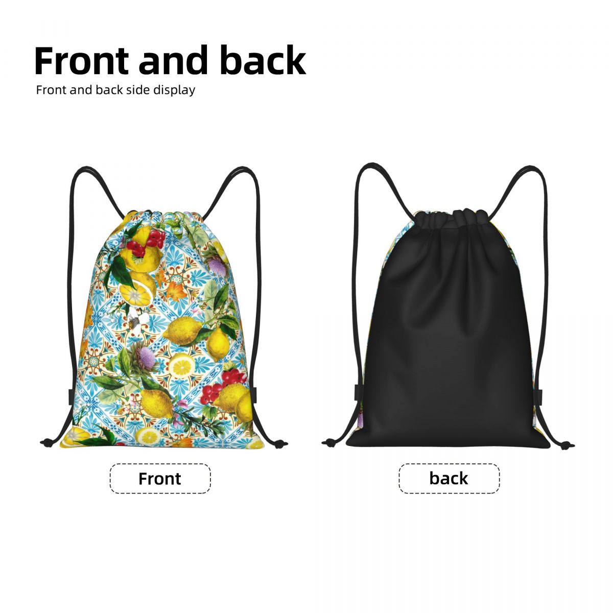 Sicilian Lemons And Romantic T – Tile Bag Drawstring Bewertung und Preis