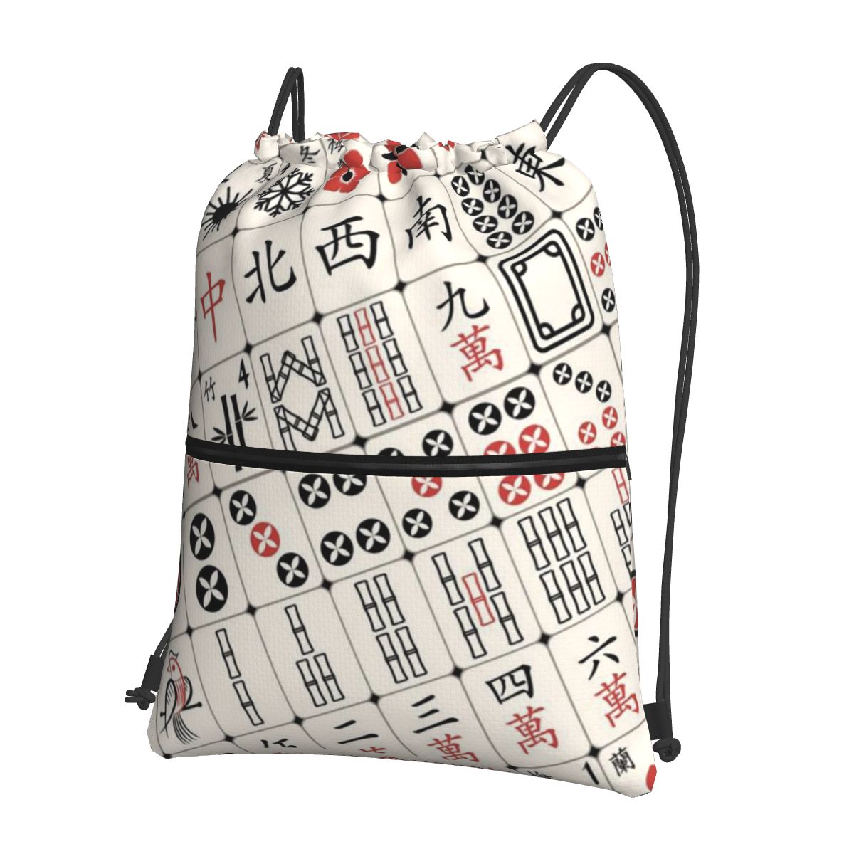 Mahjong Tile Pattern Backpacks – Tile Bag Drawstring Bewertung und Preis
