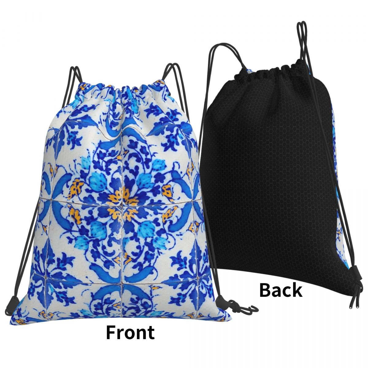 Portuguese Tile Decor Azulejo  – Tile Bag Drawstring Bewertung und Preis